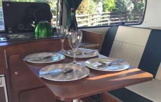 Table for 4? Monty - Classic VW Campervan Hire