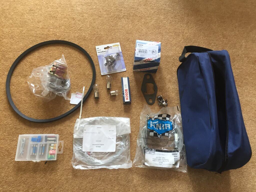 What's Included with Freebird Campers VW Campervan Hire Spares Kit