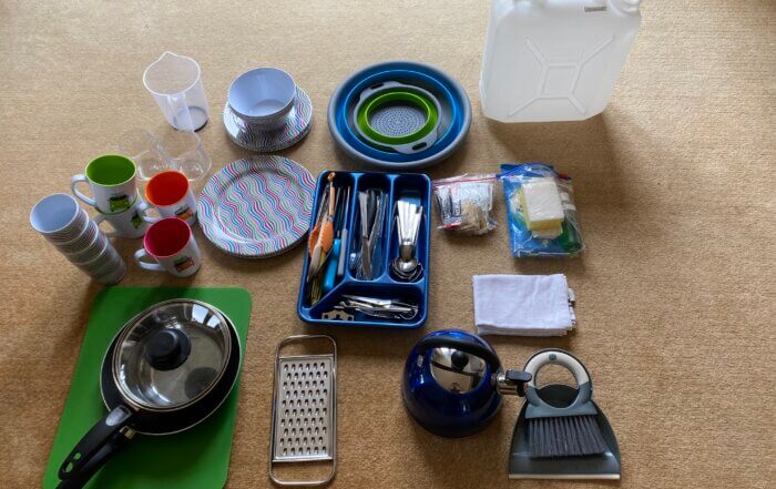 Equipment when hiring a campervan from Freebird Campers