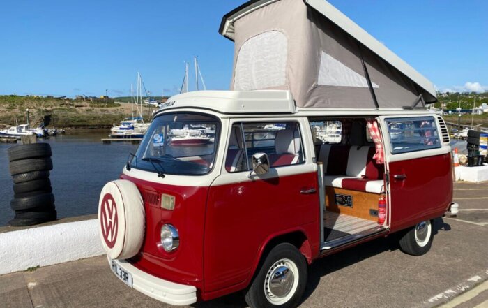 Ruby VW campervan for rent in Devon