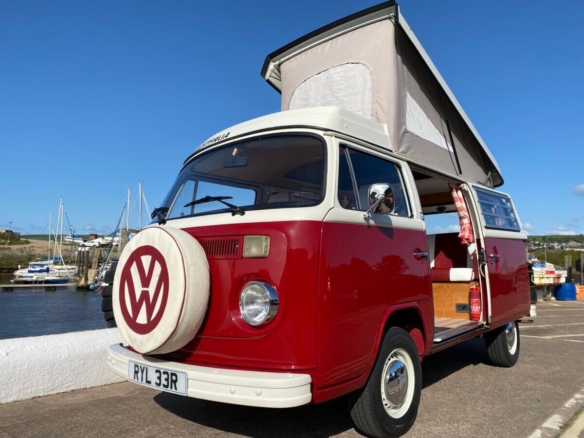 Ruby VW campervan for hire in Devon